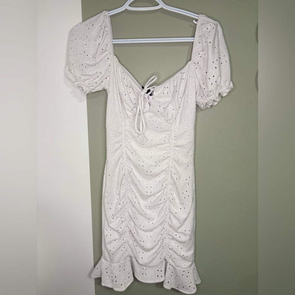 Forever 21 White Eyelet Mini Dress